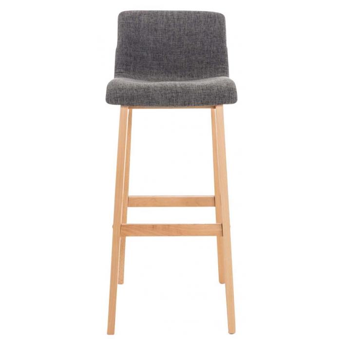 2er Set Barhocker HLO-CP20 Stoff Natura ~ hellgrau