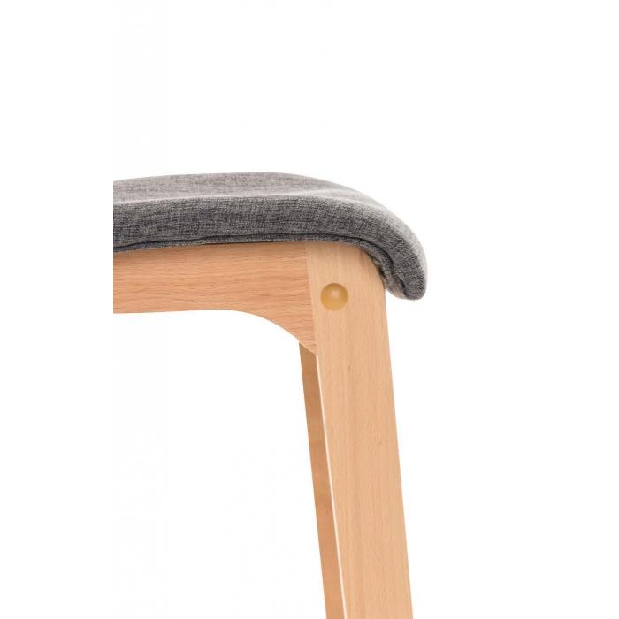 2er Set Barhocker HLO-CP20 Stoff Natura ~ hellgrau