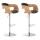 2er Set Barhocker HLO-CP235 Stoff ~ natura/dunkelgrau