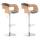 2er Set Barhocker HLO-CP235 Stoff ~ natura/hellgrau