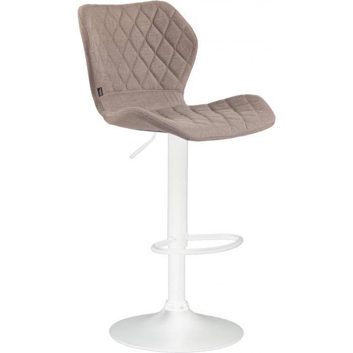 Barhocker HLO-CP14 Stoff wei ~ taupe