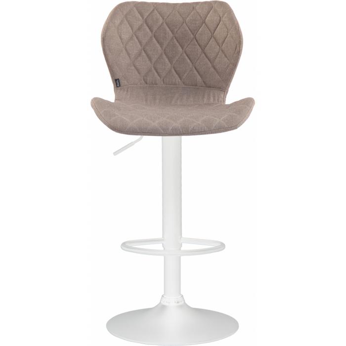 Barhocker HLO-CP14 Stoff wei ~ taupe