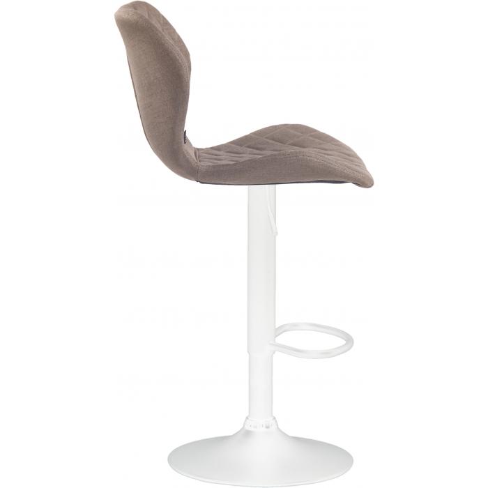 Barhocker HLO-CP14 Stoff wei ~ taupe