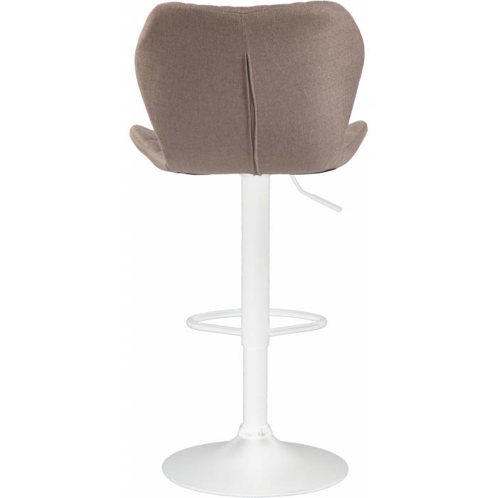 Barhocker HLO-CP14 Stoff wei ~ taupe