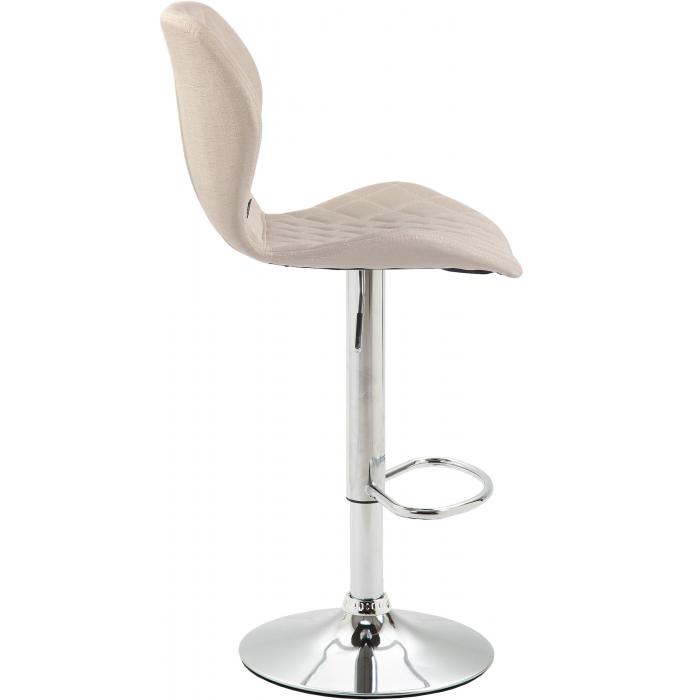 Barhocker HLO-CP14 Stoff chrom ~ creme