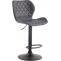 Barhocker HLO-CP14 Kunstleder schwarz ~ grau