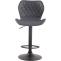 Barhocker HLO-CP14 Kunstleder schwarz ~ grau