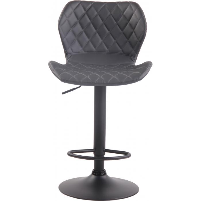 Barhocker HLO-CP14 Kunstleder schwarz ~ grau