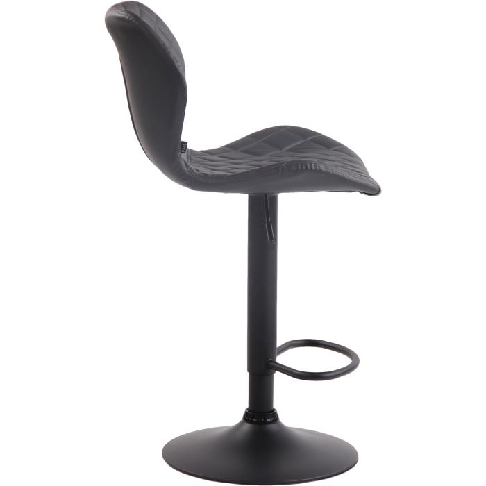 Barhocker HLO-CP14 Kunstleder schwarz ~ grau
