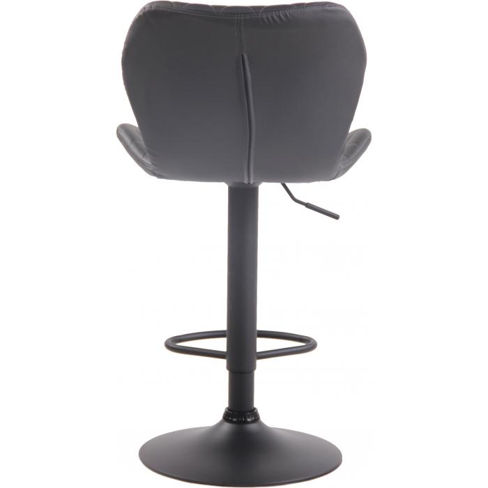 Barhocker HLO-CP14 Kunstleder schwarz ~ grau