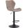 Barhocker HLO-CP14 Stoff schwarz ~ taupe