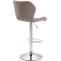 2er Set Barhocker HLO-CP14 Stoff chrom ~ taupe