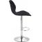 2er Set Barhocker HLO-CP14 Stoff chrom ~ schwarz