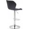 2er Set Barhocker HLO-CP14 Stoff chrom ~ schwarz