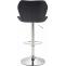 2er Set Barhocker HLO-CP14 Stoff chrom ~ schwarz