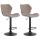 2er Set Barhocker HLO-CP14 Stoff schwarz ~ taupe