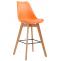 2er Set Barhocker HLO-CP40 Kunststoff natura ~ orange