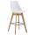 2er Set Barhocker HLO-CP40 Kunststoff natura ~ wei