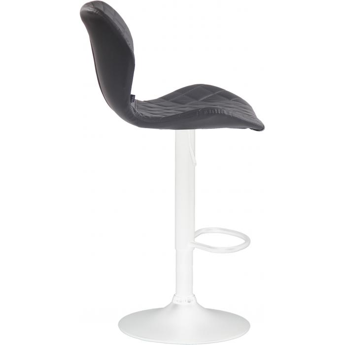 2er Set Barhocker HLO-CP14 Kunstleder wei ~ grau