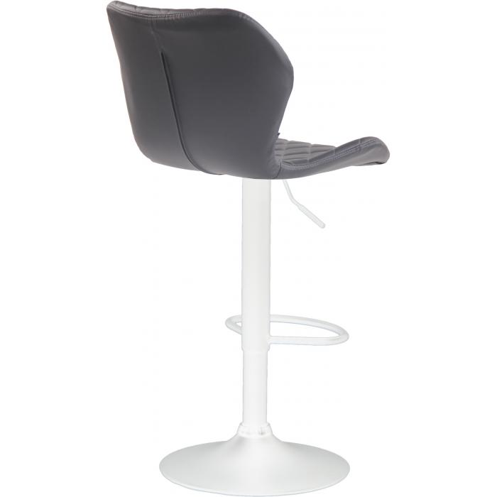 2er Set Barhocker HLO-CP14 Kunstleder wei ~ grau