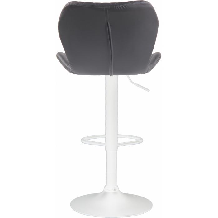 2er Set Barhocker HLO-CP14 Kunstleder wei ~ grau