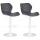 2er Set Barhocker HLO-CP14 Kunstleder wei ~ schwarz