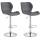 2er Set Barhocker HLO-CP14 Kunstleder chrom ~ grau 2er Set Barhocker HLO-CP14 Kunstleder chrom ~ grau