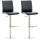 2er Set Barhocker HLO-CP10 Kunstleder edelstahl ~ schwarz 2er Set Barhocker HLO-CP10 Kunstleder edelstahl ~ schwarz