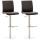 2er Set Barhocker HLO-CP10 Kunstleder edelstahl ~ braun 2er Set Barhocker HLO-CP10 Kunstleder edelstahl ~ braun