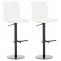 2er Set Barhocker HLO-CP10 Kunstleder schwarz ~ wei