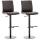 2er Set Barhocker HLO-CP10 Kunstleder schwarz ~ braun 2er Set Barhocker HLO-CP10 Kunstleder schwarz ~ braun