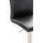 2er Set Barhocker HLO-CP10 Kunstleder edelstahl ~ schwarz