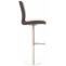 2er Set Barhocker HLO-CP10 Kunstleder edelstahl ~ braun