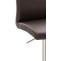 2er Set Barhocker HLO-CP10 Kunstleder edelstahl ~ braun