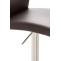 2er Set Barhocker HLO-CP10 Kunstleder edelstahl ~ braun