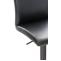 2er Set Barhocker HLO-CP10 Kunstleder schwarz ~ schwarz