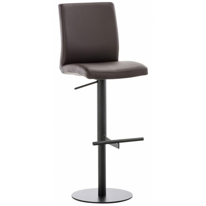 2er Set Barhocker HLO-CP10 Kunstleder schwarz ~ braun