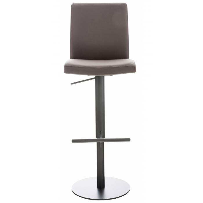 2er Set Barhocker HLO-CP10 Kunstleder schwarz ~ braun