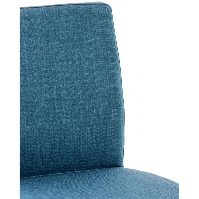 2er Set Barhocker HLO-CP10 Stoff edelstahl ~ blau