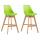 2er Set Barhocker HLO-CP12 Kunststoff natura ~ grün 2er Set Barhocker HLO-CP12 Kunststoff natura ~ grün