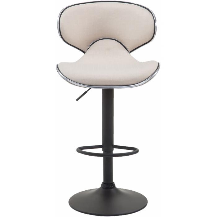 Barhocker HLO-CP29 V2 Stoff schwarz ~ creme