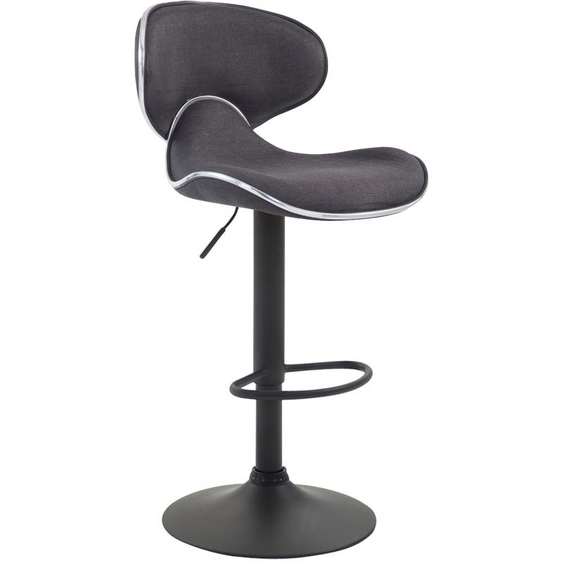 Barhocker HLO-CP29 V2 Stoff schwarz ~ dunkelgrau