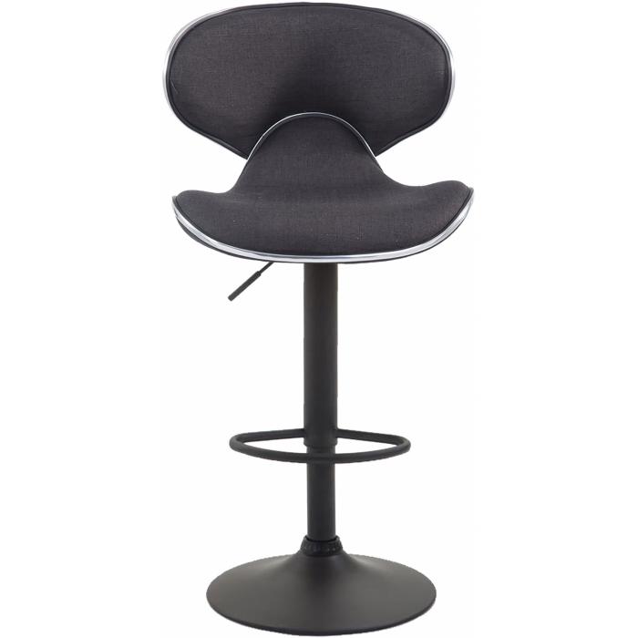 Barhocker HLO-CP29 V2 Stoff schwarz ~ dunkelgrau