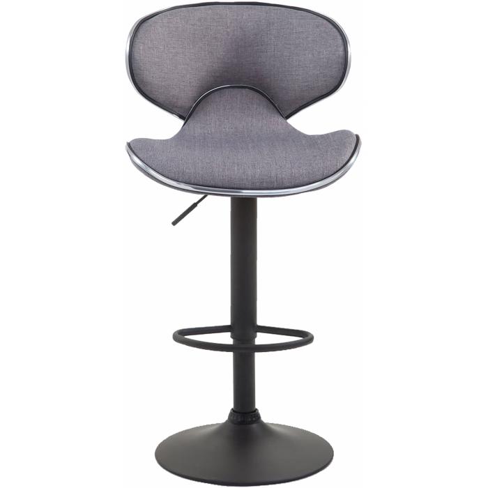 Barhocker HLO-CP29 V2 Stoff schwarz ~ hellgrau