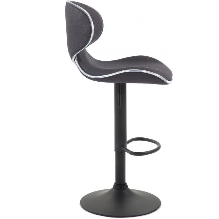 Barhocker HLO-CP29 V2 Stoff schwarz ~ dunkelgrau