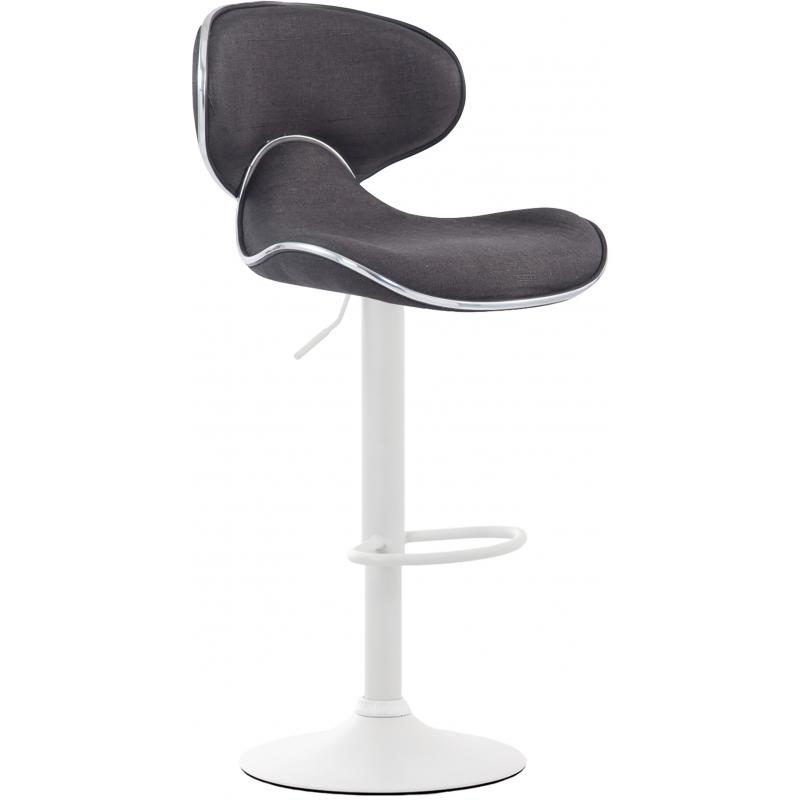 Barhocker HLO-CP29 V2 Stoff wei ~ dunkelgrau