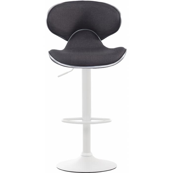 Barhocker HLO-CP29 V2 Stoff wei ~ dunkelgrau