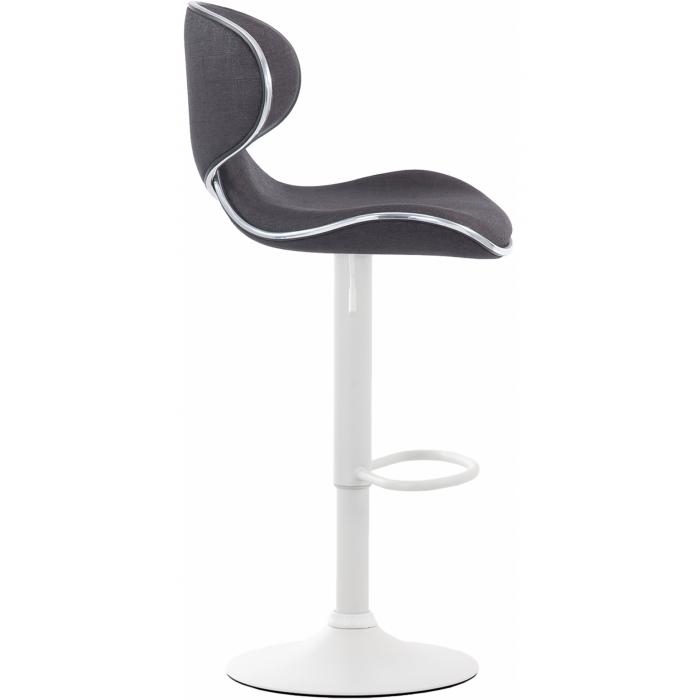 Barhocker HLO-CP29 V2 Stoff wei ~ dunkelgrau
