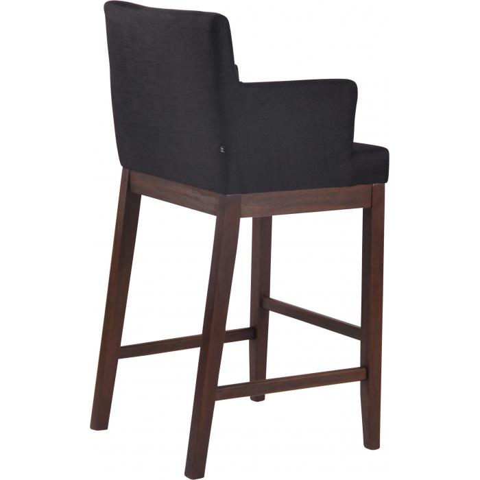Barhocker HLO-CP28 Stoff antik ~ schwarz