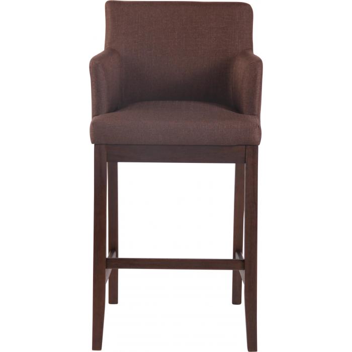 Barhocker HLO-CP28 Stoff antik ~ braun